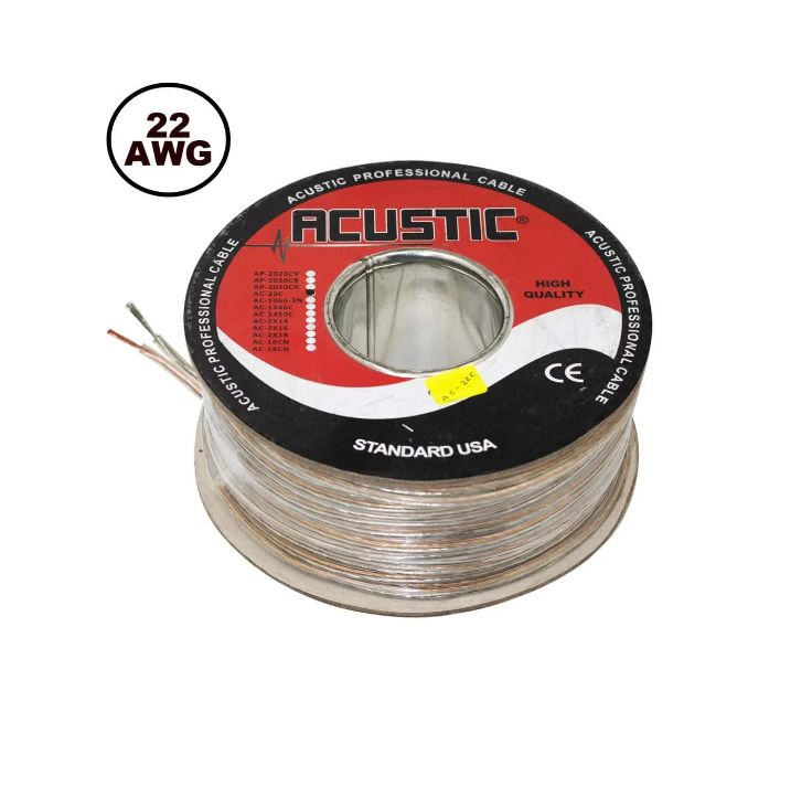 Cable Mellizo Cristal 22AWG 100 Mts AC-22C ACUSTIC