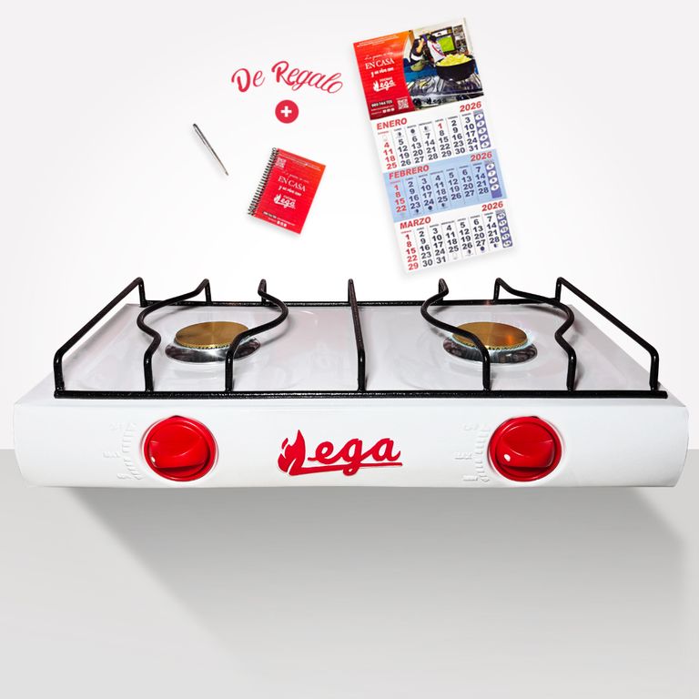 Cocina Blanca 2 Hornillas a Gas