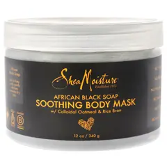 SHEA MOISTURE - Mascarilla Corporal Calmante Jabón Negro Africano 355ml Humedad de Karité