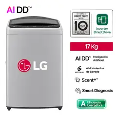 LG - Lavadora 17KG AI DD Inteligencia Artificial WT17DV6T Gris