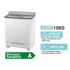 HYUNDAI - Lavadora 10KG HYSA102K GrisBlanco