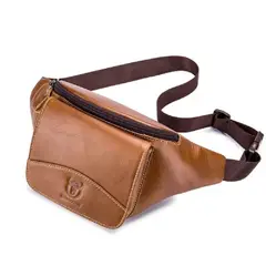 BULLCAPTAIN - - Riñonera de Cuero Mate YB-002-CF Marrón