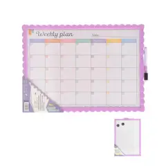 GENERICO - Pizarra acrílica imantada morado con planner