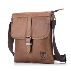 BULLCAPTAIN - - Morral de Cuero Mate DJB-034-BR Marrón