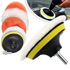 GENERICO - Kit Discos Para Pulir Auto Esponjas Y Borlas 6 Piezas