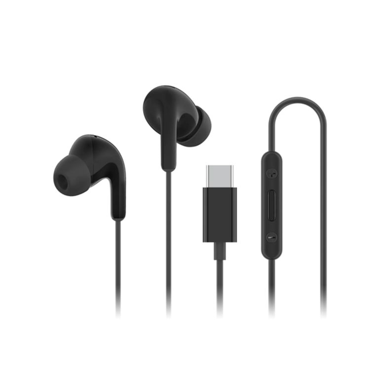 Audífonos Tipo-C Negros con Micrófono Sonido Digital y Control Integrado