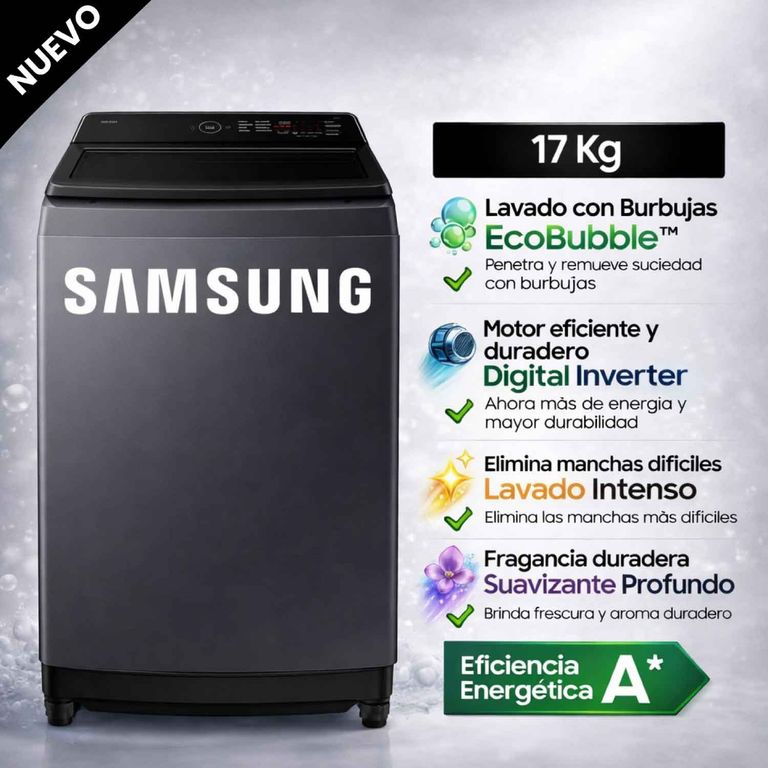 Lavadora 17Kg WA40F17E7CPE EcoBubble Gris Grafito