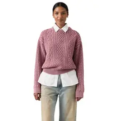 LEVIS - Chompa Mujer Leilah Cable Crewneck Rosado