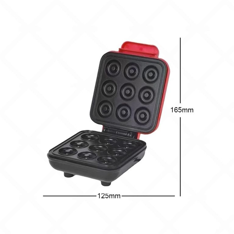 Máquina Eléctrica para Donas 9 Cavidades 350W Antiadherente Compacta