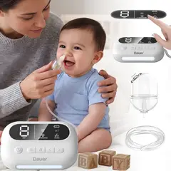 DAUER - Aspirador Nasal Infantil Electrico 9 Niveles De Succión Con Pantalla Digital Y Música y Boquillas