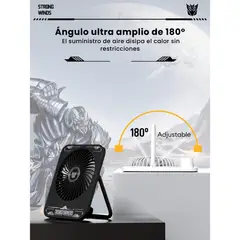 TRANSFORMERS - Ventilador con bateria recargable TF-F01 - AMARILLO