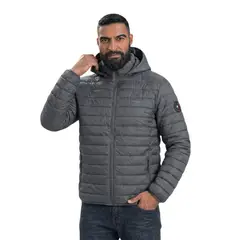 HOSEG - CASACA ALPAFILL HOODED LIGHT PUFFER CHARCOAL HOMBRE