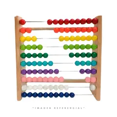 GENERICO - ABACO HORIZONTAL ARCO IRIS - JUEGO DIDÁCTICO