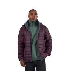HOSEG - CASACA ALPAFILL HOODED LIGHT PUFFER PLUM HOMBRE