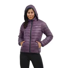HOSEG - CASACA ALPAFILL HOODED LIGHT PUFFER PLUM MUJER