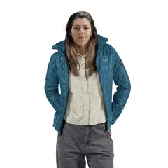 HOSEG - CASACA ALPAFILL HOODED LIGHT PUFFER ANDEAN TEAL MUJER