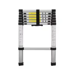 GENERICO - Escalera Telescopica Plegable Retractil 3.8m Pórtatil Aluminio Moderna Hogar Trabajo  TZ-11