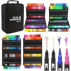 DUAL - Plumones profesionales de 168 piezas doble punta - BRUSH