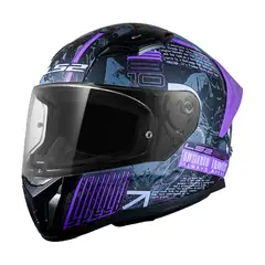 LS2 - CASCO MOTO INTEGRAL FF810 HISTORY GRIS MATE LILA