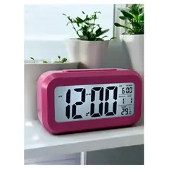 GENERICO - Reloj Despertador Digital - Alarma - con Calendario y Temperatura - Sensor de Luz ( Dia - Noche)