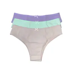 MINTANA - PACK 3 BIKINI CLASICO COLORES ALGODON MUJER