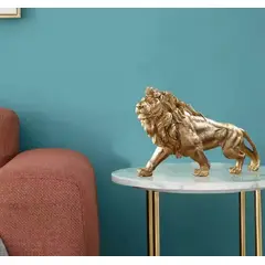 GENERICO - Adorno Para Sala - León Dorado en Resina