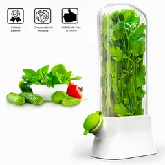 GENERICO - Conservador de Hierbas Frescas con Depósito de Agua Grande