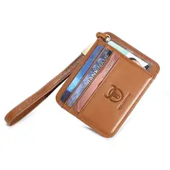 BULLCAPTAIN - - Tarjetero de Cuero KB-456-BR - Marrón