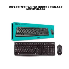 LOGITECH - Kit MK120 Mouse + Teclado USB SP BLACK