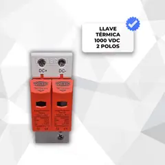 GENERICO - Llave Térmica de Sobretensión Solar 1000 VDC 2 POLOS