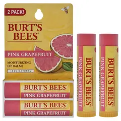 BURTS BEES - Bálsamo labial hidratante con pomelo rosa, paquete doble, 9 ml,