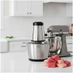 GENERICO - Picador Triturador Moledor Eléctrico de Carne Verduras Alimentos Multiusos 2L