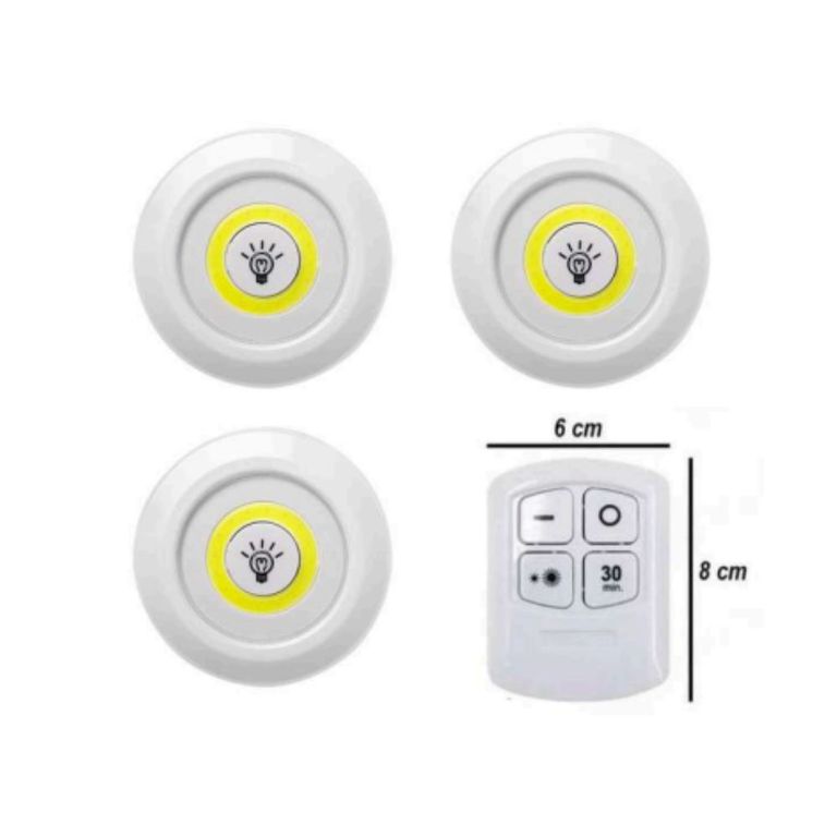 Kit de 3 Luces Led Portátil con Control