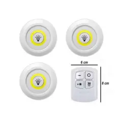 GENERICO - Kit de 3 Luces Led Portátil con Control