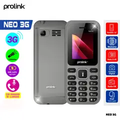 PROLINK - CELULAR BASICO NEO 3G DUAL SIM - GRIS