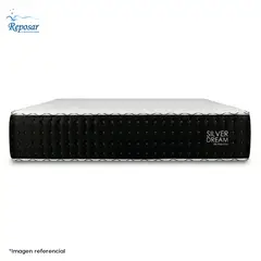 REPOSAR EL DESCANSO IDEAL - Colchón Silver Dream Queen Size Superortopedico Negro - 1 almohada en Regalo