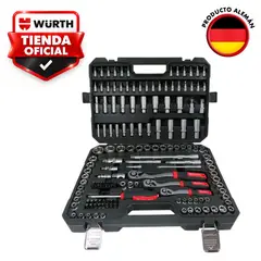 WURTH - Kit 154 piezas 1/4+3/8+1/2 Red Stripe