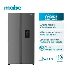MABE - Refrigeradora 520LT Side by Side No Frost MSD565QMLSS0 Negro Acero
