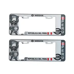 GENERICO - Porta Placa Nissan - Modelo Europeo Blanco