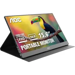 AOC - Monitor Portátil 16T20 15.6 FHD IPS 60HZ CON CUBIERTA INTELIGENTE