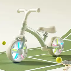 GENERICO - Bicicleta para Niños de Equilibrio Balance Verde con Luces Led