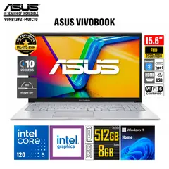 ASUS - Laptop VIVOBOOK X1504VA--BQ631W Pantalla 15.6 FHD Intel Core 5-120 RAM 8GB Y SSD 512GB