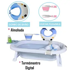 GENERICO - Tina Bañera Plegable Resistente ECO Azul