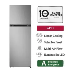 LG - Refrigeradora 241L No Frost VT24BPY Plateado