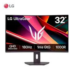 LG - Monitor gamer curvo 32 pulgadas QHD 180Hz 1ms UltraGear 32G600A-B