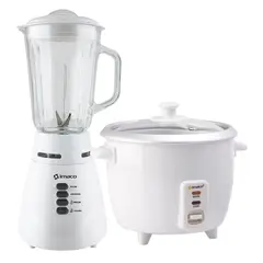 IMACO - Combo licuadora 2vel 500w BL4125V + olla arrocera 0.6L RC006 Blanco