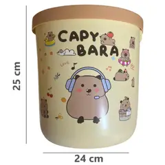 GENERICO - 2 TACHOS DE BASURA PAPELERA DE CAPIBARA - Amarillo