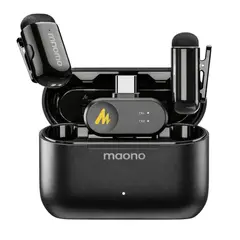 MAONO - Micrófono Inalámbrico Solapero Lavalier Wave T1 Mini 2TX 100m 30h WM622