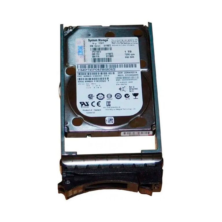 DISCO DURO IBM 1TB SAS 6G 2.5PL COLOR GRIS PN 81Y9875 81Y9872 81Y9885