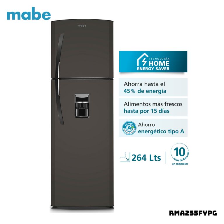 REFRIGERADORA 239 L TOP FREEZER GRAFITO - RMA255FYPG